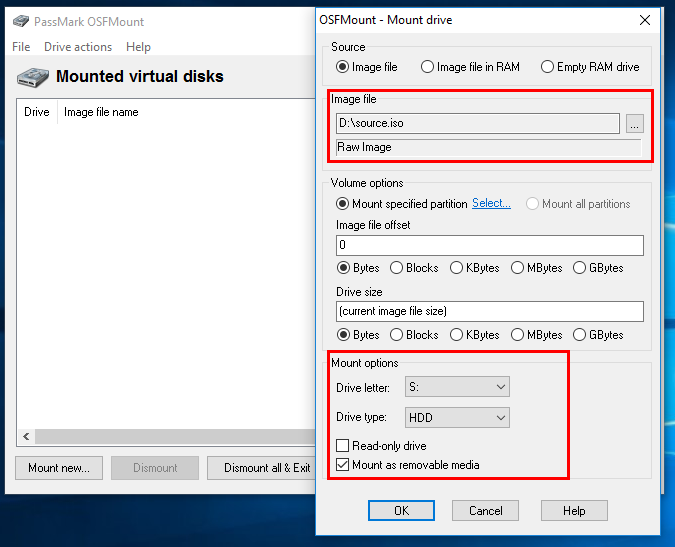 If you need a virtual flash drive, specify the path to an ISO or other supported image format
