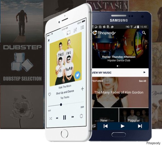 Рапсодия также доступна для использования на   широкий ассортимент устройств   от телефонов и планшетов Android и Apple до систем Xbox 360 и Ford Sync