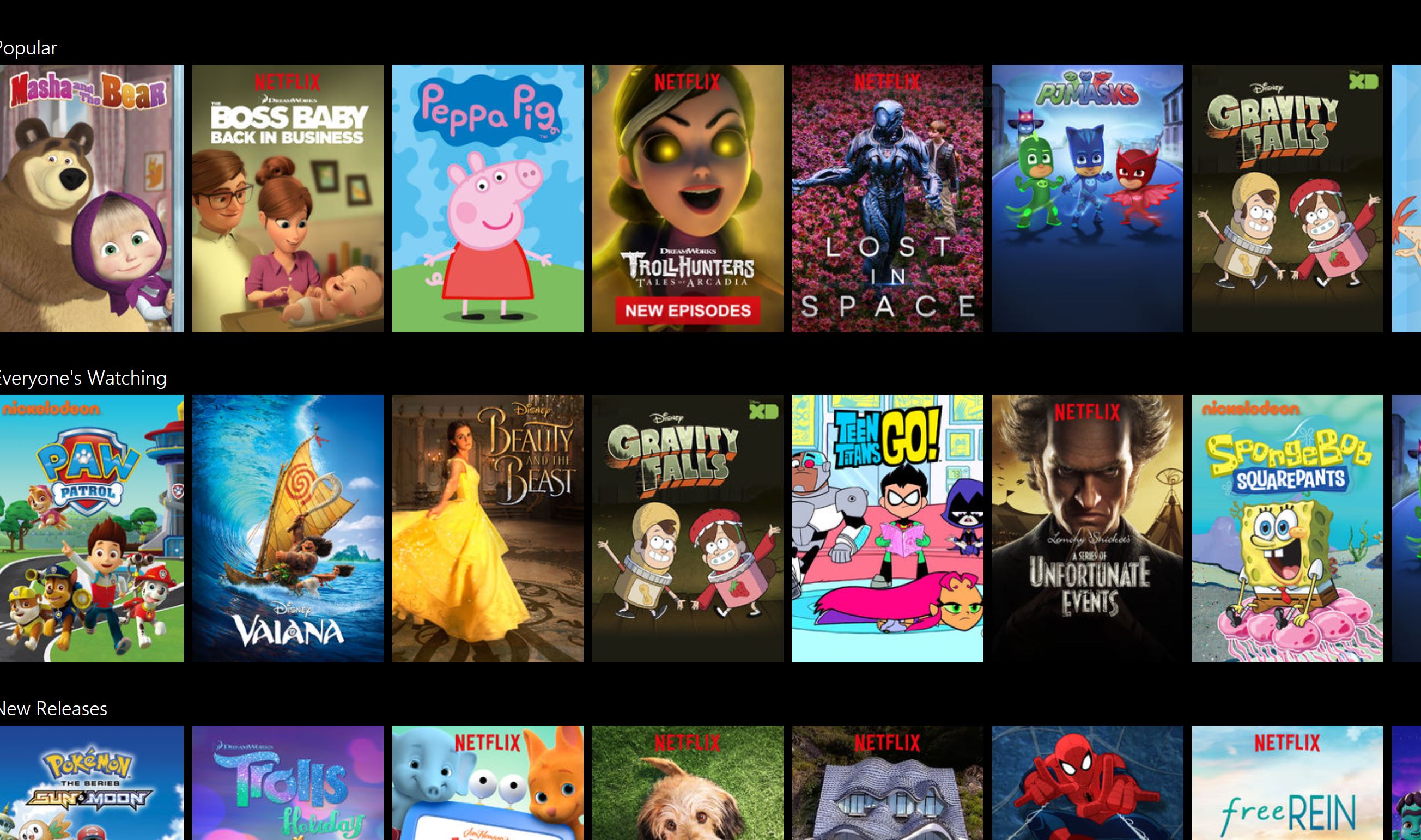 Вышеупомянутые польские телевизионные приложения также предлагают художественные фильмы и мультфильмы для детей в своих ресурсах